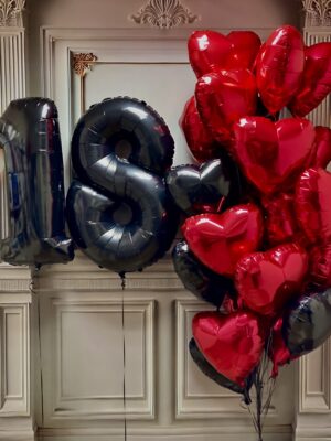 Black & Red Balloons 4001