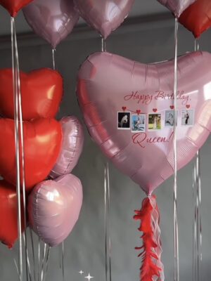 Composition red love pink 981