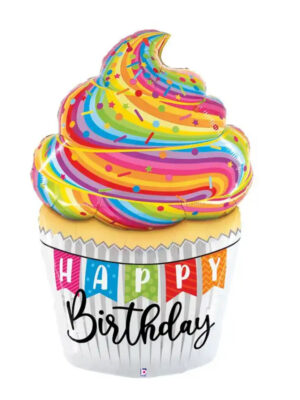 Фольгований Мега кекс happy birthday