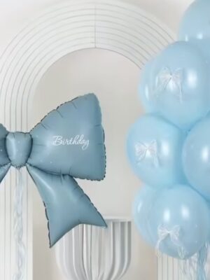 Blue bow 6573