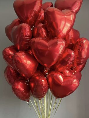 Composition of 25 hearts