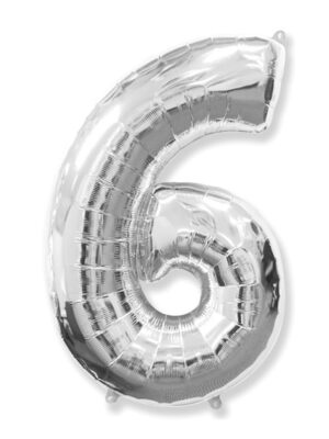 Цифра серебро 6